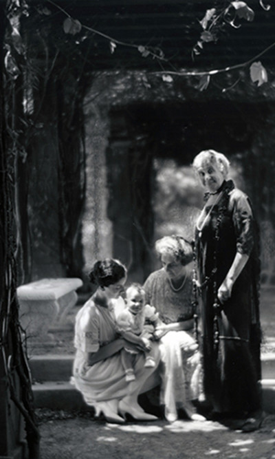 aq_block_1-Portrait of Family in Garden, San Francisco, California, c. 1920's